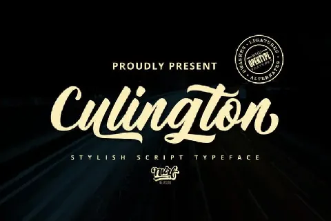 Culington Script font