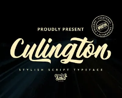 Culington Script font