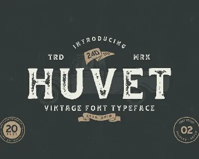 Huvet Vintage font