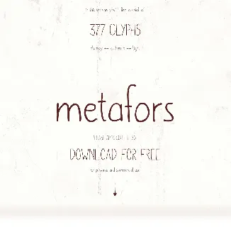 Metafors font