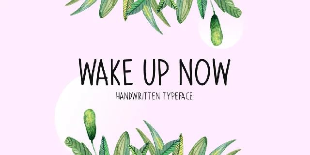 Wake Up Now font