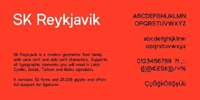 SK Reykjavik Sans Serif font