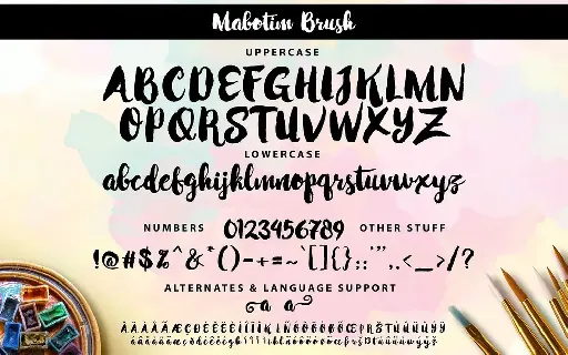 Mabotim Brush font