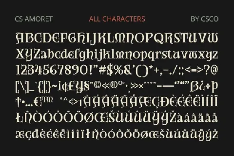 CS Amoret font