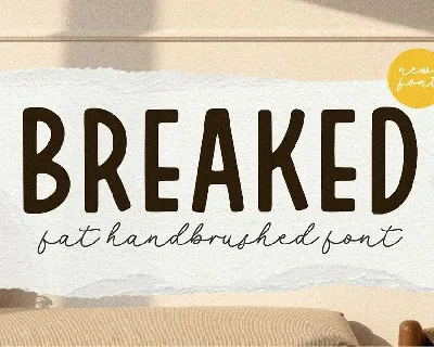 Breaked font