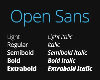 Open Sans Family font