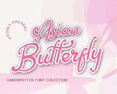 Asian Butterfly Script font