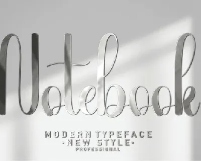Notebook Script Typeface font
