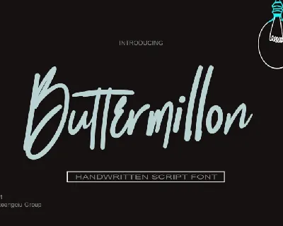 Buttermillon Script font