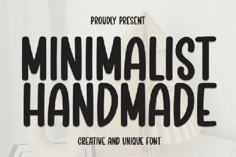 Minimalist Handmade Display font
