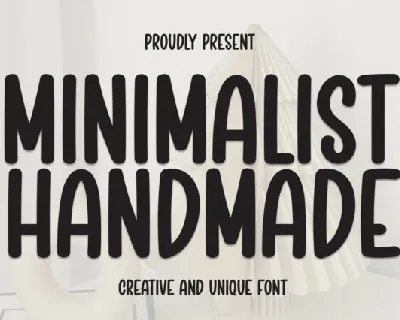 Minimalist Handmade Display font