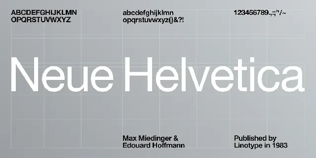 Neue Helvetica font