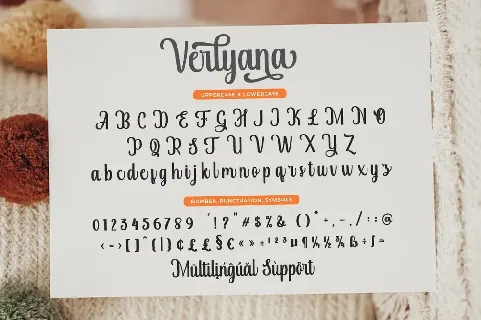 Verlyana font