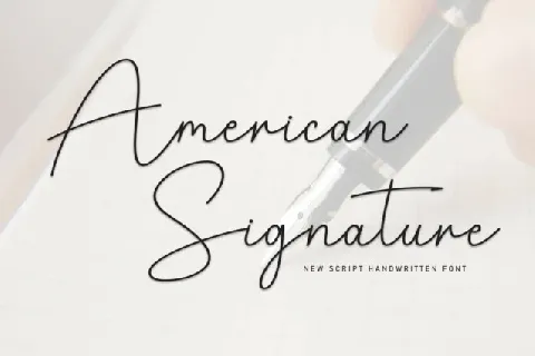 American Signature Script font