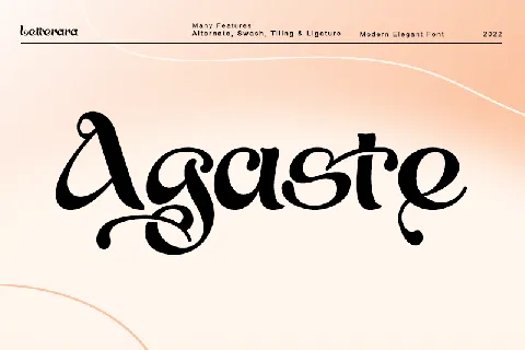 Agaste-Personal use font