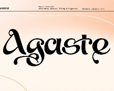 Agaste-Personal use font