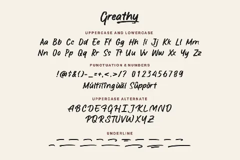 Greathy font