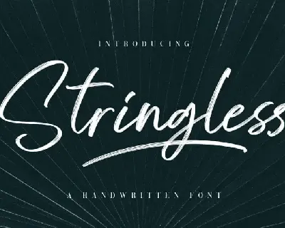 Stringless Brush font