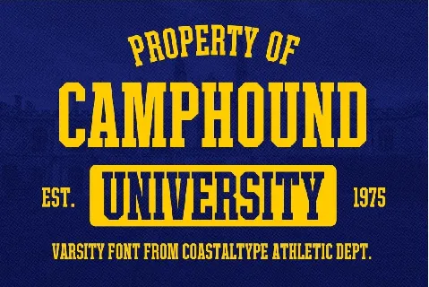 Camphound font