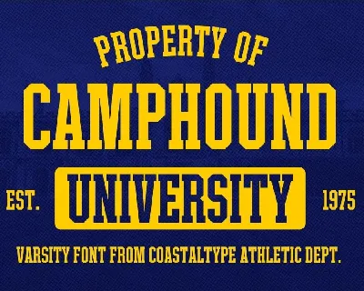 Camphound font