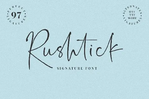 Rushtick font