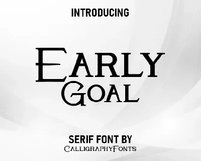 Early Goal Demo font