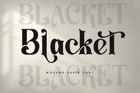 Blacket - Personal use font