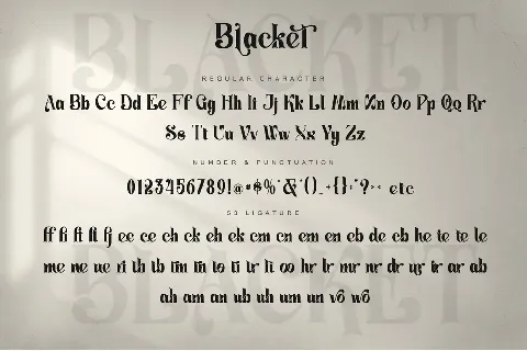 Blacket - Personal use font