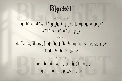 Blacket - Personal use font