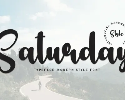 Saturday Handwritten Typeface font