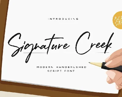 Signature Creek font