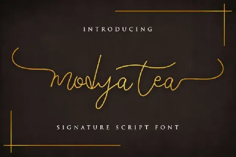 Modya Tea Signature font