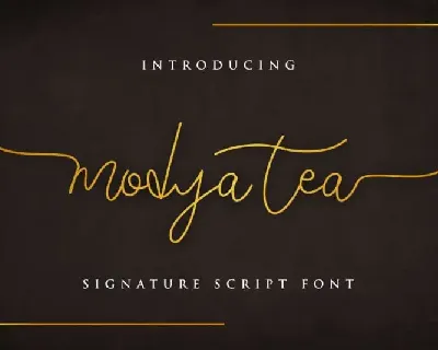 Modya Tea Signature font