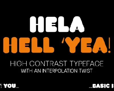 Hela Dysplay Family font