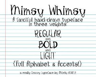 Mimsy Whimsy Typeface Free font