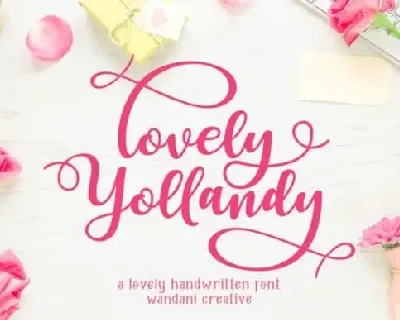 Lovely Yollandy Calligraphy font