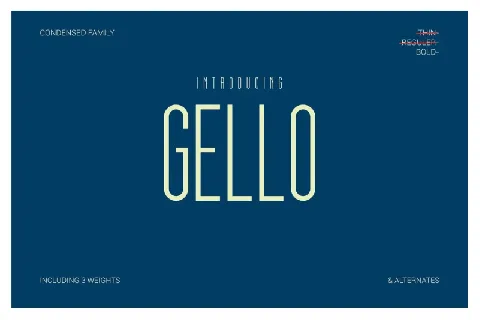 Gello Display font