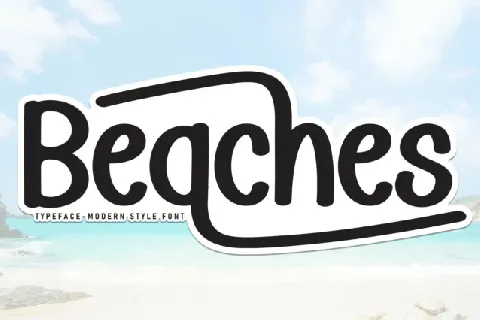 Beaches Display font