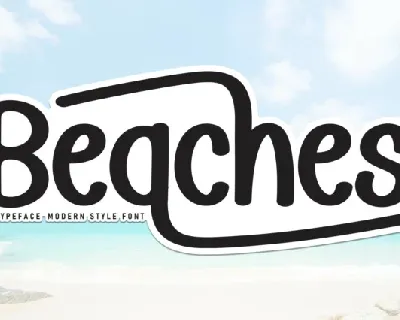 Beaches Display font