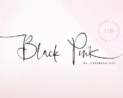 Black Pink Signature font