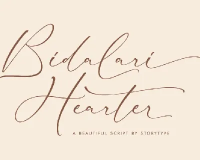 Bidalari Hearter font