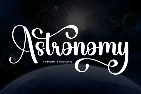 Astronomy Calligraphy font