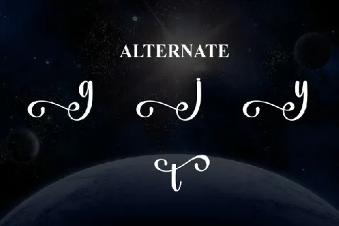 Astronomy Calligraphy font