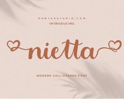 Nietta font