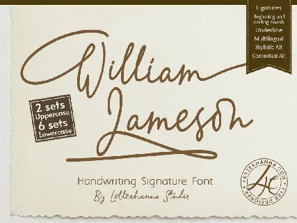 William Jameson font