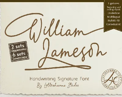 William Jameson font