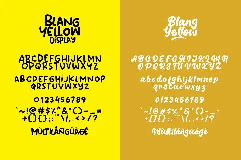 Blang Yellow font
