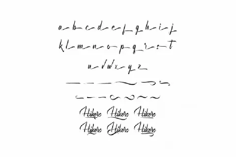 Hikers Calligraphy font