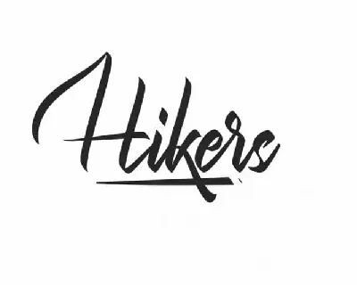 Hikers Calligraphy font