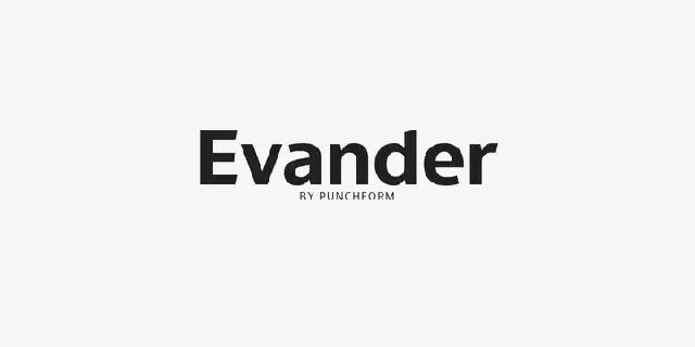 Evander Sans Serif font